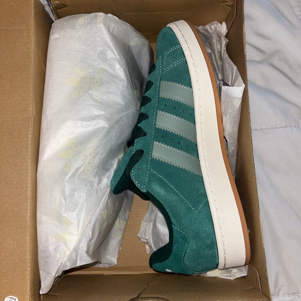 Adidas Campus 00s Turquoise and White Sneakers - Picture 3 of 5